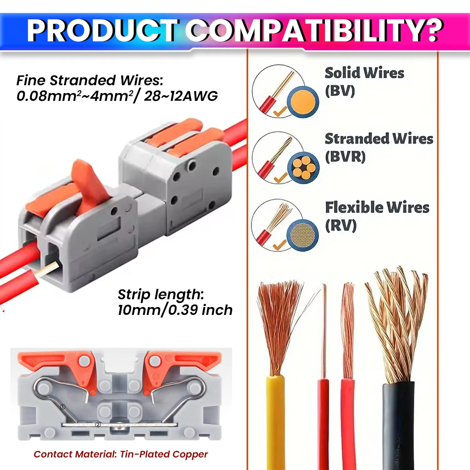 electrical disconnect quick connectors 2 in 2 out (2 way)