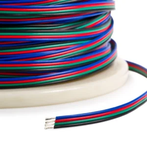 4 core rgb led wire – 4 pin cable for rgb led strip extensions